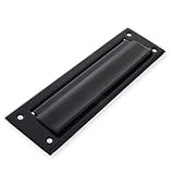 Amig - Briefkastenschlitz Schwarz Mod. 1 - Klappe für Wände oder Türen - Briefsammler mit...