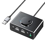 CVZQTE USB Soundkarte Mit Erweiterter Rauschunterdrückung Mit 3 X USB 2.0 TypeC 3 5 Mm Für...