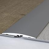 PROVISTON | Übergangsprofil | Aluminium eloxiert | Silber | Breite 60 mm | Höhe 4 mm | Länge 1000...