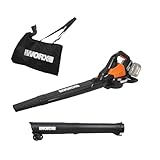 WORX WG583E.9 Akku-Laubbläser/Laubsauger 40V(2x20V), 2 in 1 zum Laub Zusammenkehren & Aufsaugen,...
