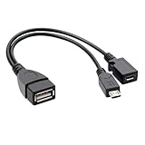 Ksywydu 2 x Micro-USB-Kabel OTG, Stecker auf USB-Buchse, USB-OTG, Adapter, Mikro-Buchse in Y-Form,...
