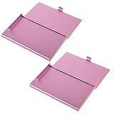 FUNNETOYU 2 Stück 2 Stück-Pack Visitenkartenetuis aus Aluminiumlegierung Schlanker Tragbarer...