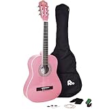 Akustikgitarren-Set (3/4-Größe, für Kinder von 9-12 Jahren, inkl. Tasche, Gurt, Plektren,...