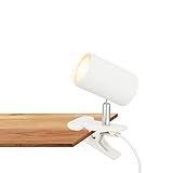 BRILONER - Schreibtischlampe mit Kabelschalter, schwenkbar, Stecker, Leselampe, Klemmlampe,...