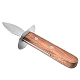 LOPUNER Austernmesser mit Ergonomischem Holzgriff Langlebiges Meeresfrüchte Öffner Werkzeug für...