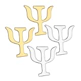 KOMBIUDA 4 Stück Psychologie Symbol Brosche Teiliges aus Legierung Vintage Anstecknadel für...