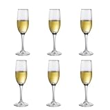 Tefrine OCS Champagnerflöten-Set aus Glas, für Geburtstage, Hochzeiten, Weihnachten, klare...