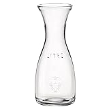 Bormioli Rocco 184179538 Misura Weinkaraffe, mit Füllstrich bei 1l, Glas, transparent, 1 Stück