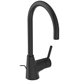 Ideal Standard BC195XG Ceraline Waschtischarmatur mit Ablauf, hoher Auslauf, Bad-Wasserhahn mit...