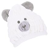 Hohopeti Haar Trocknen Mütze Absorbierende Mikrofaser Haarturban Schnell Trocknend Weich Bär Motiv...