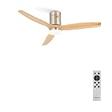 CREATE / WINDCALM/Deckenventilator Nickel Naturholzflügel mit Beleuchtung und Fernbedienung / 40W,...