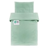 MAKIAN Baby Bettwäsche Set - 80x80 cm / 35x40 cm - 2-teilige Kinderbettwäsche (Deckenbezug,...