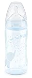 NUK Baby Blue First Choice Plus Babyflasche, kiefergerechter Trinksauger, 300 ml, 0-6 Monate, 1...