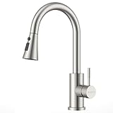 DAYONE Niederdruck Küchenarmatur, Niederdruck Armatur Küche Ausziehbar mit Brause 2 Strahl, 360°...