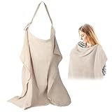 Stilltuch für Unterwegs, Musselin-Stillbezug für Babys, Stillschal 65 * 100cm, Stillbezug mit...