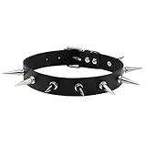 Manfnee PU Leder Choker Punk Gothic Rock Spike Niet Choker Halsband Halskette Frauen Männer