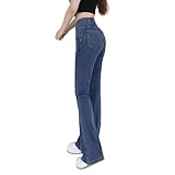 Bootcut Jeans Damen Stretch High Waist - Jeanshose Damen Stretch Bauchweg Yogahose V-Cross Taille...