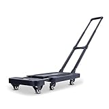 Faltbarer Einkaufswagen - Tragbarer Gepäckträger 30 kg Kapazität Kompaktes & einziehbares Design...