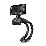 Trust Trino HD Webcam mit Mikrofon, 1280 x 720, 30 FPS, PC Kamera mit Flexibler Ständer und...