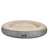 Feandrea Hundebett, Katzenbett, Donut, 80 cm d, hellgrau PGW080G01