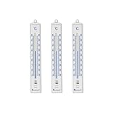 Lantelme 3 Stück Gartenthermometer Set Wetterfest Außenthermometer Innenthermometer Analog...