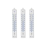 Lantelme 3 Stück Gartenthermometer Set Wetterfest Außenthermometer Innenthermometer Analog...