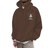 Dasongff Weihnachts Kapuzenpullover Herren Hooded Trendig Freizeit Pullover Oversize Basic...