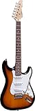 ELEKTROGITARRE SUNBURST - E-GITARRE MIT MASSIVHOLZKÖRPER - SICHTBARE HOLZMASERUNG - VISION SOUND -...