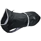 HUNTER Hunde-Regenmantel UPPSALA RAIN, Farbe: schwarz, wind- & wasserfest, anpassbarer Bauchgurt,...