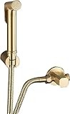 WJTOPGYH Bidet-Handbrause, WC, gebürstetes Gold, Bidet-Wasserhahn-Set aus Messing, an der Wand...