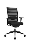 TOPSTAR | Bürostuhl AirWork | mit Armlehnen | Synchronmechanik | schwarz | schwarz