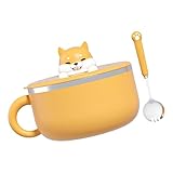 LAIOUSN Übergroße 304 Edelstahl-Mahlzeiten-Vorbereitungsschüssel, 1200 ml, auslaufsicher, mit...