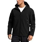 Foweknow Fleecejacke Herren Military Outdoor Winddichte Jacke Mit Kapuze Übergangsjacke Laufjacke...