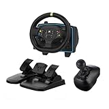 NBCP 1080 Grad Lenkrad, Rennrad mit Pedalen Kupplung und Shifter Sim Driving Racing Wheel für Xbox...