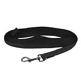 EQuest Gummierte Schleppleine für Hunde - ohne Handschlaufe, 5 m - schwarz - Schmutz- und...