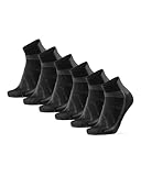 DANISH ENDURANCE Fahrradsocken Low-Cut für Herren & Damen 3 Paare (Schwarz, EU 43-47)