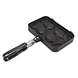 Waffeleisen-Pfanne, antihaftbeschichtet, Taiyaki-Doppel-Backform, Waffel-Backform,...