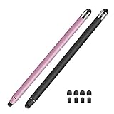 Lamkrtlp 2 Stück Touchscreen Stift Tablet Stift, 2 in 1 Gummi Stylus Touch Pen Eingabestift...