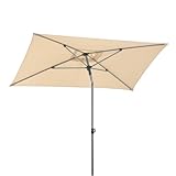 Schneider Sonnenschirm LUMI 210 x 130 cm – höchster UV-Schutz, höhenverstellbar, Metall-Knicker,...