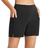 BALEAF Badeshorts Damen Badehose Schnell Trocknend Schwimmshorts Boardshorts Strandshorts High Waist...