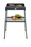 SEVERIN Standgrill mit Aluminium-Grillplatte und Standuntergestell mit Ablagerost, Elektrogrill mit...