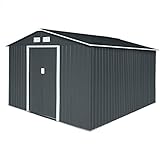 HATTORO S300 Metall Gerätehaus XXXL 277x319x192cm Geräteschuppen Garten Schuppen Gartenhaus...