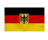 Deutschland Fahne mit adler 90 x 150 cm - Deutsche Flagge Polyester leuchtenden Farben mit...