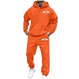 Jogginganzug Herren Sportbekleidung Trainingsanzug Männer Einfarbig Langarm Hoodie mit Kapuze NEW...