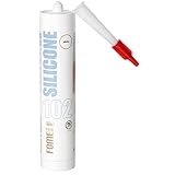 Weißes Silikon Bad Dichtmasse [310 ml] - Professionelles Silikon Weißes Wasserdichtes...