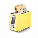 2-Scheiben-Toaster, automatischer Toaster mit doppelseitigem Backen, Toastmaschine mit extra breiten...