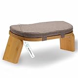 Active Peak Meditationsbank Yoga Hocker Stuhl Klappbar 44x18 cm inkl Kissen Ergonomischer Bambus...