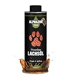 alphazoo Premium Lachsöl für Hunde & Katzen 500 ml, Fischöl als natürliche Ergänzung mit Omega...