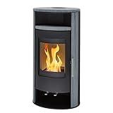 H&M Kaminofen Basic 2.0 schwarz/Naturstein