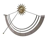 VARILANDO Sonnenuhr mit römischen Ziffern, Metall, pulverbeschichtet, Silber-/goldfarben